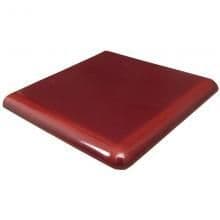 4 inch (102mm) square Burgundy corner (REX) tile