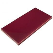 Burgundy glazed 6 inch x 3 inch (152 mm x 76 mm) plain tile