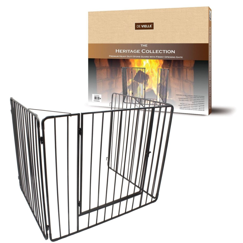 Gated stove guard (black)