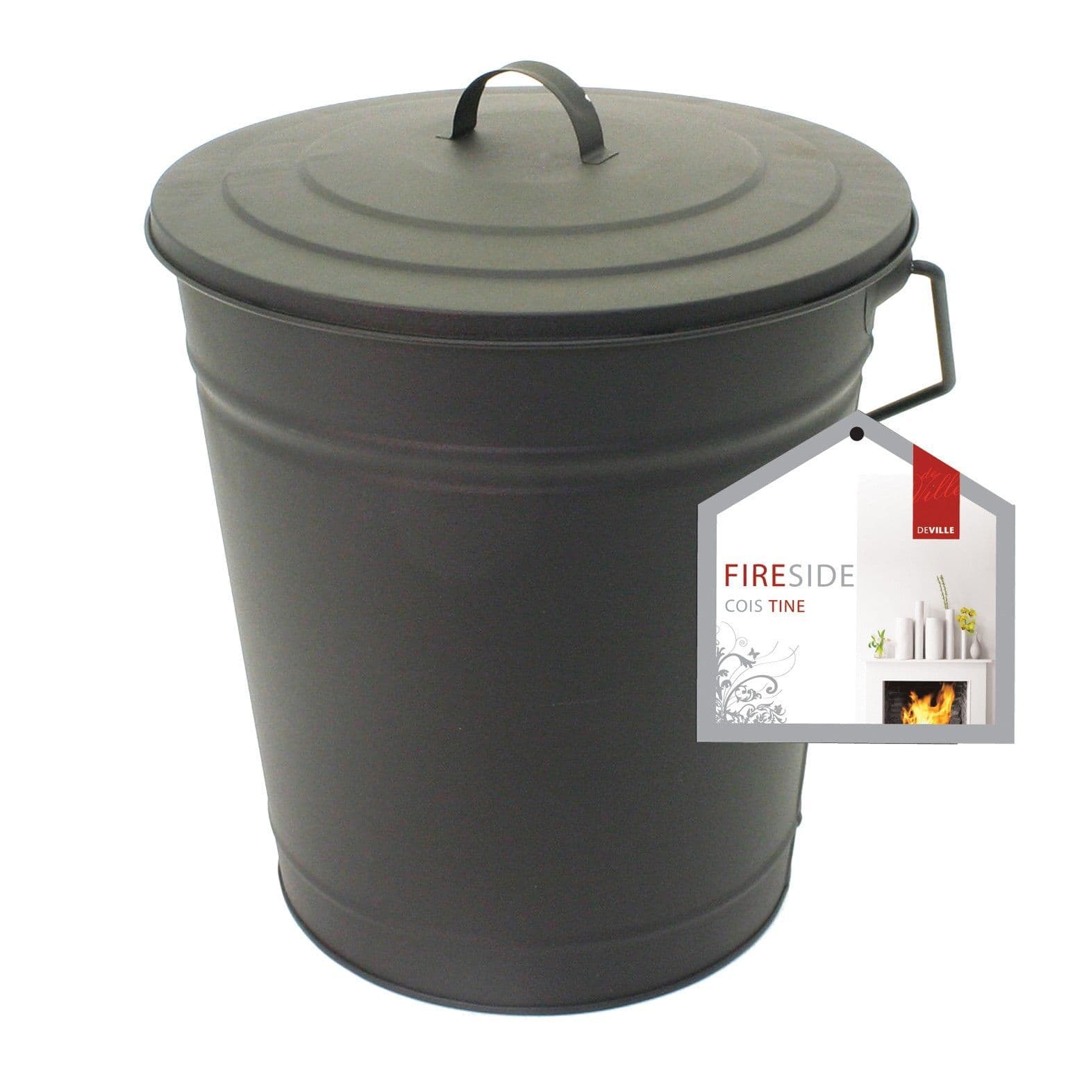 Black coal tub and lid